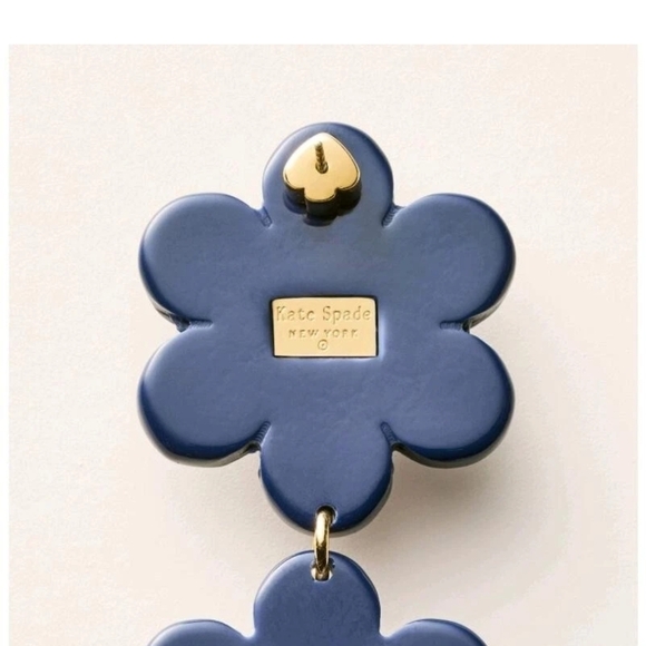 Kate Spade Blue Flower Earrings - Picture 5 of 6